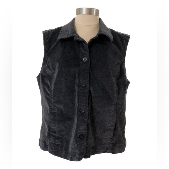 Northern Reflections Blue Grey Corduroy Vest Ladies Size XL - Picture 1 of 16